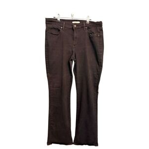 Levis Womens Classic Bootcut Jeans 14 Black Stretch Denim Mid Rise Everyday